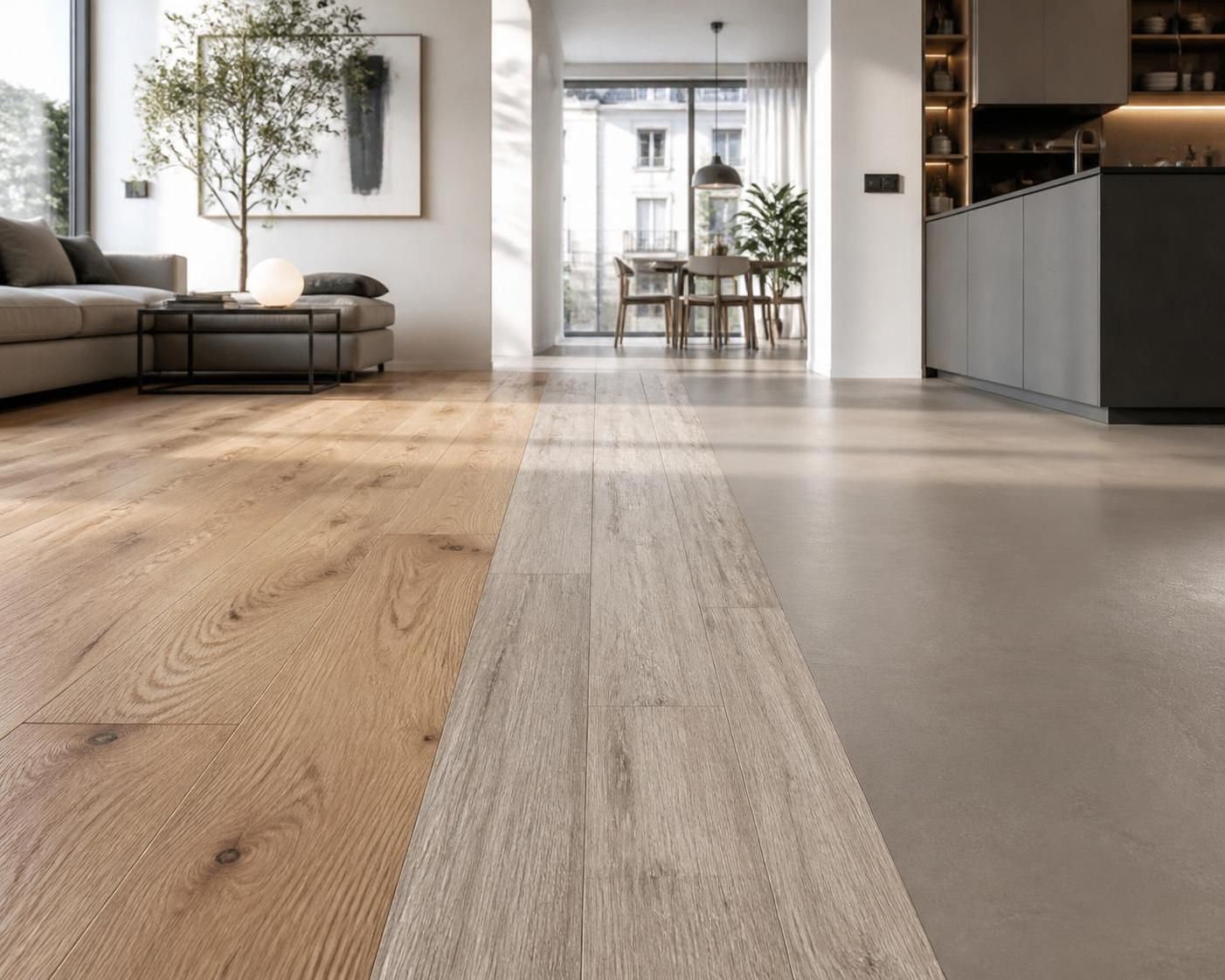 scopri quale pavimento scegliere tra legno, gres effetto legno o resina: vantaggi, durabilità e consigli per trovare la soluzione più adatta alle tue esigenze.