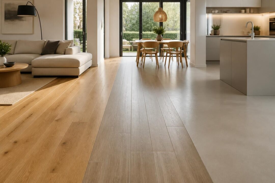 scopri vantaggi e caratteristiche di pavimenti in legno, gres effetto legno e resina per capire quale opzione è la più adatta alle tue esigenze di design e funzionalità.